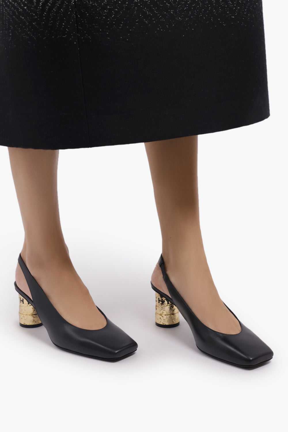 GIVENCHY SHOES 65MM Tape Sling Back Mule | Black