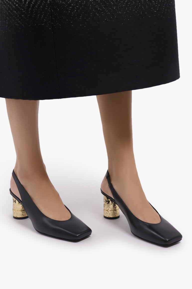 GIVENCHY SHOES 65MM Tape Sling Back Mule | Black