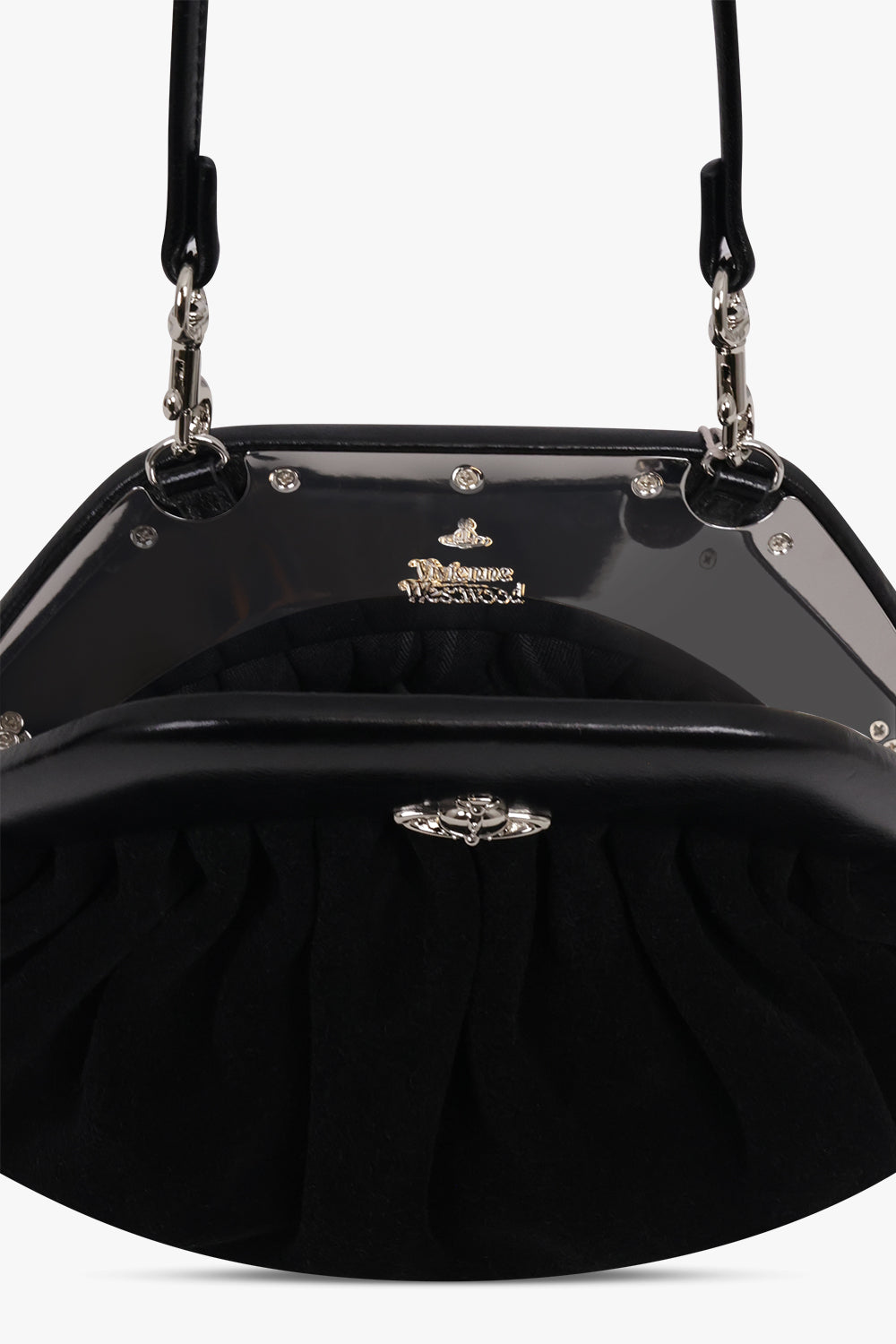 VIVIENNE WESTWOOD BAGS BLACK / Black Brooke Clutch With Strap | Black