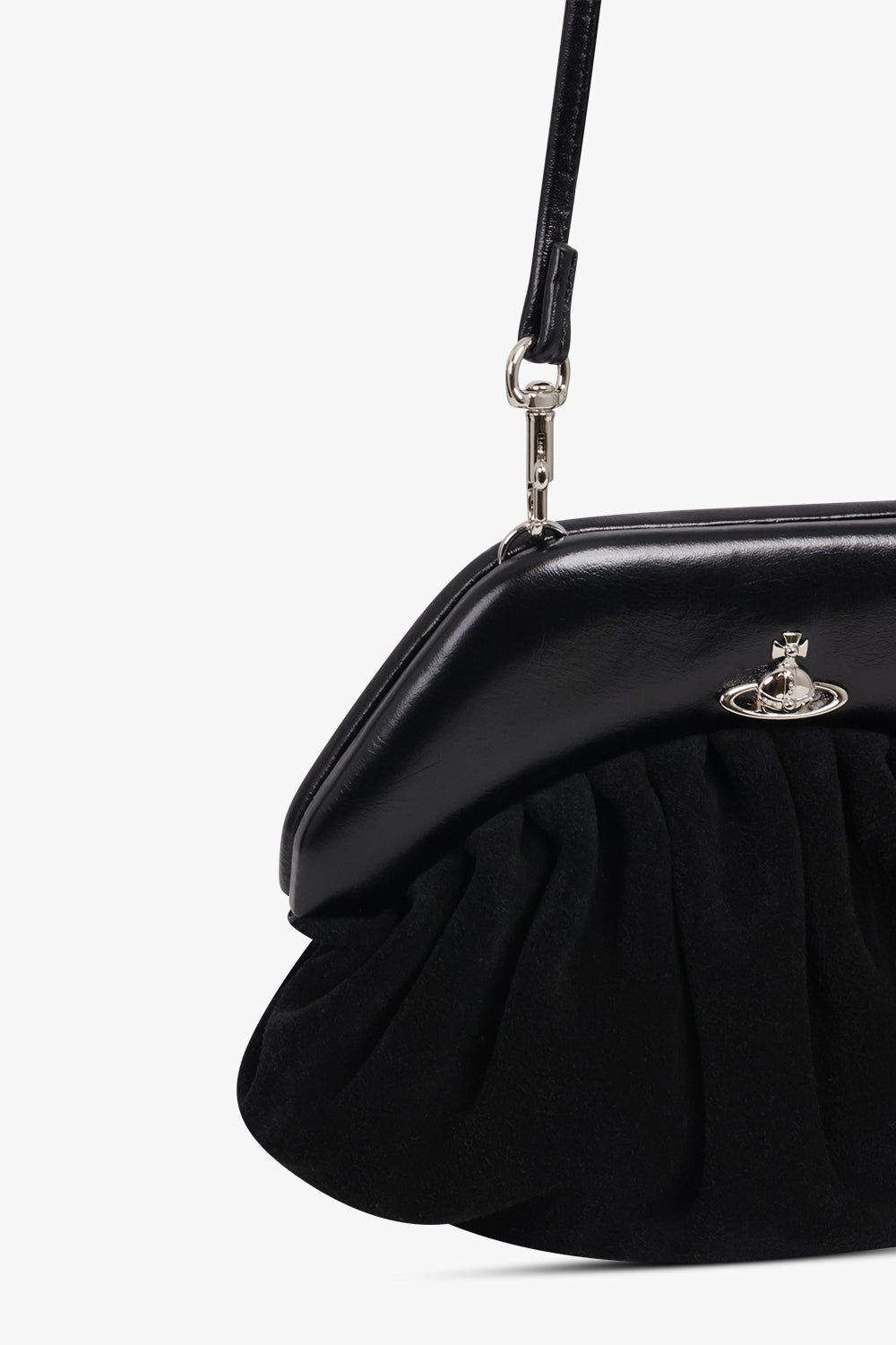 VIVIENNE WESTWOOD BAGS BLACK / Black Brooke Clutch With Strap | Black