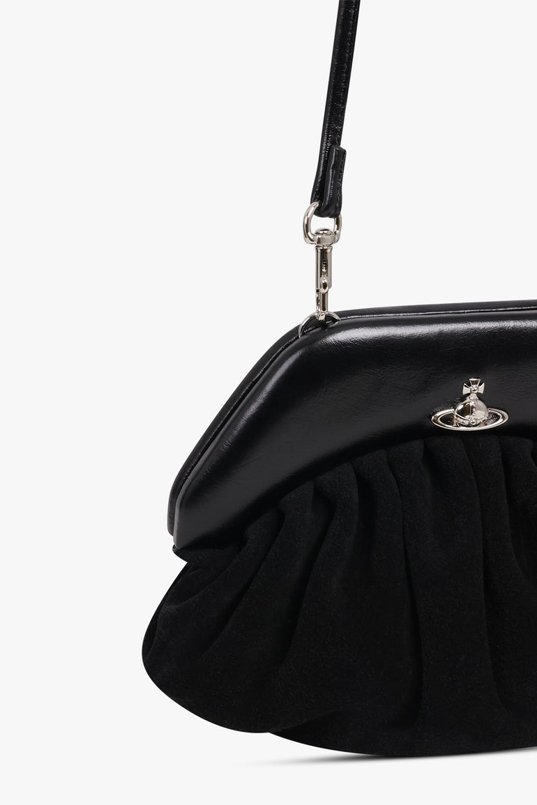 VIVIENNE WESTWOOD BAGS BLACK / Black Brooke Clutch With Strap | Black