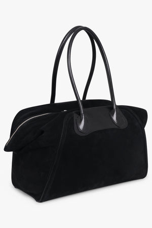 VIVIENNE WESTWOOD BAGS BLACK / Black Shirley Suede Holdall Tote Bag | Black