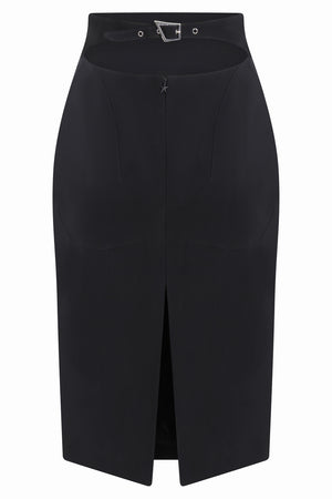 MUGLER SKIRTS Pencil Midi Skirt | Black