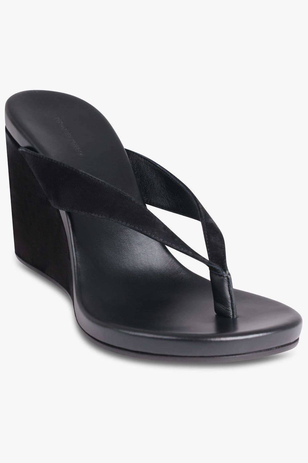 PHOEBE PHILO SHOES Round Thong Wedge 75mm | Black
