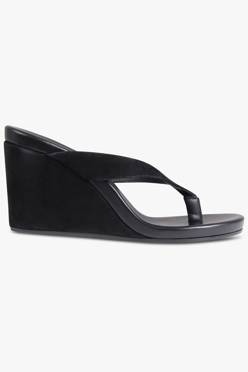 PHOEBE PHILO SHOES Round Thong Wedge 75mm | Black