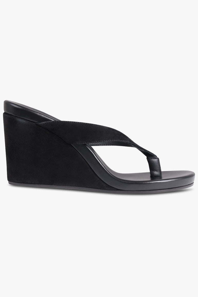 PHOEBE PHILO SHOES Round Thong Wedge 75mm | Black