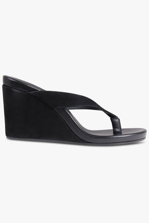 PHOEBE PHILO SHOES Round Thong Wedge 75mm | Black