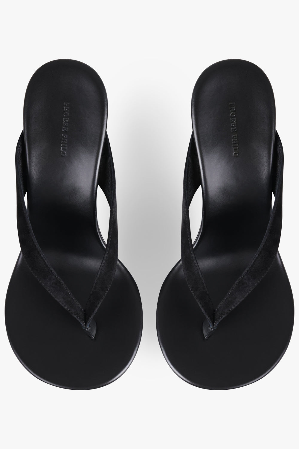 PHOEBE PHILO SHOES Round Thong Wedge 75mm | Black