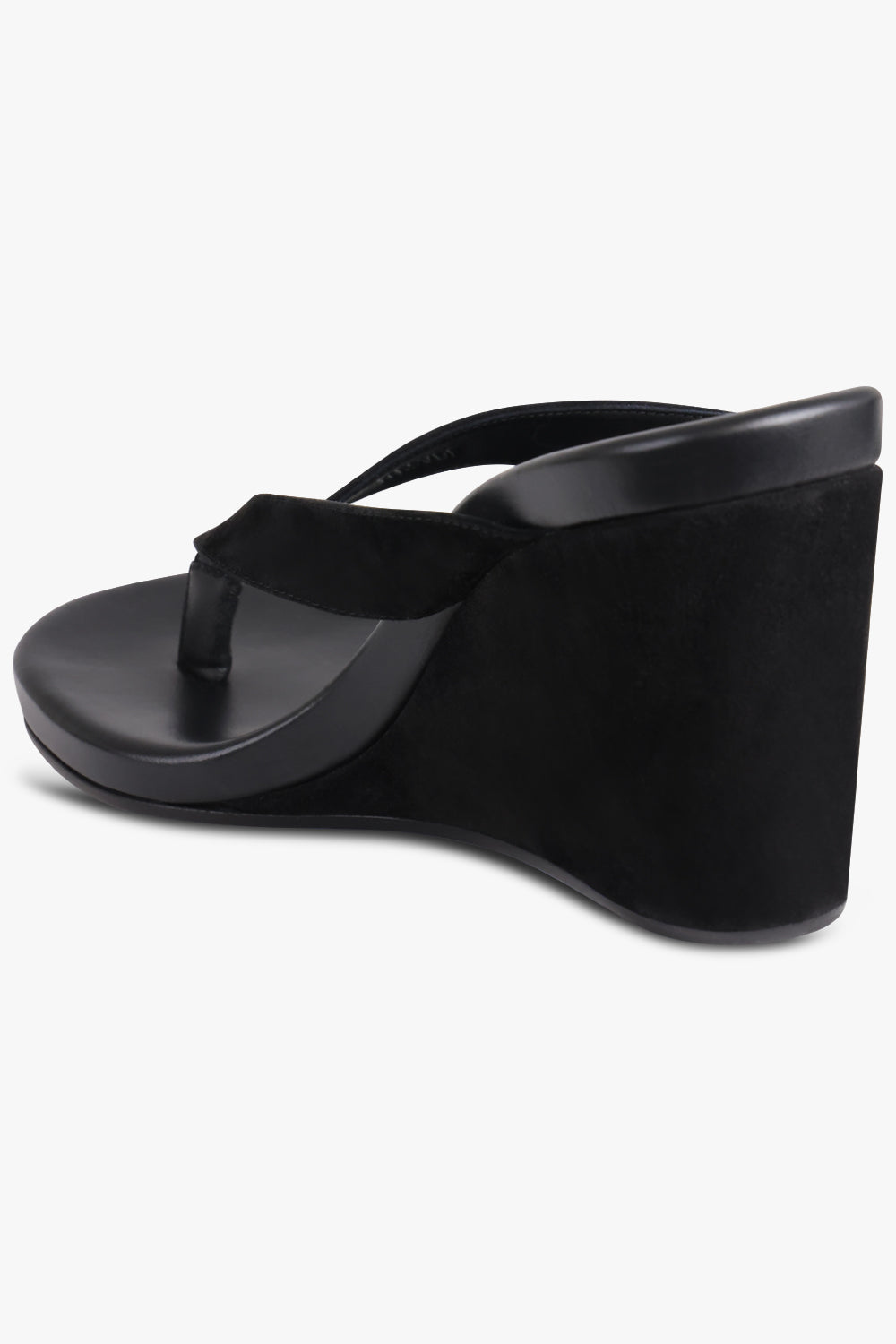PHOEBE PHILO SHOES Round Thong Wedge 75mm | Black