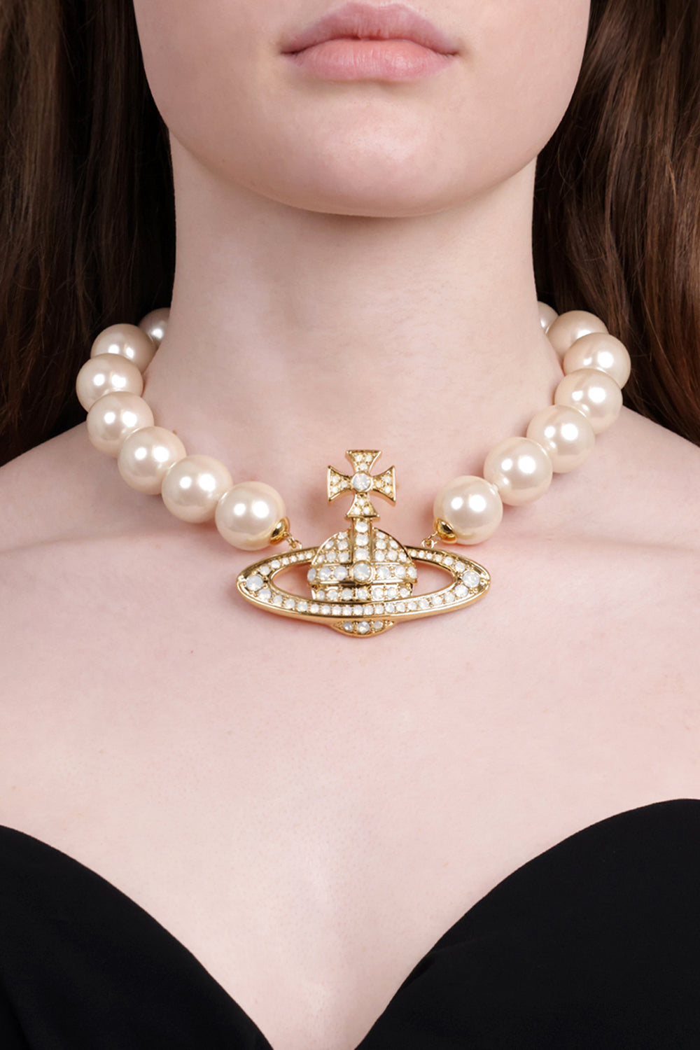 Neysa Oversized Necklace | White/Gold – Parlour X