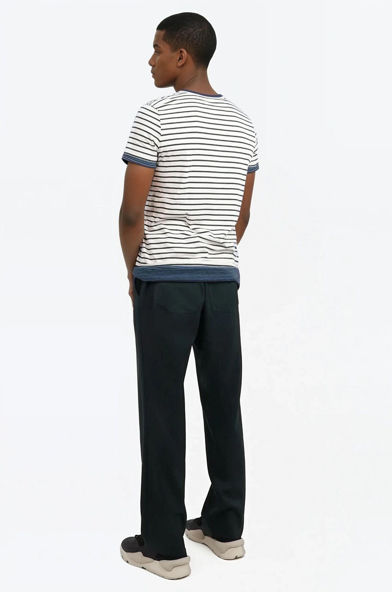 MM6 BY MAISON MARGIELA CONTRAST STRIPE T SHIRT OFF WHITE POISON