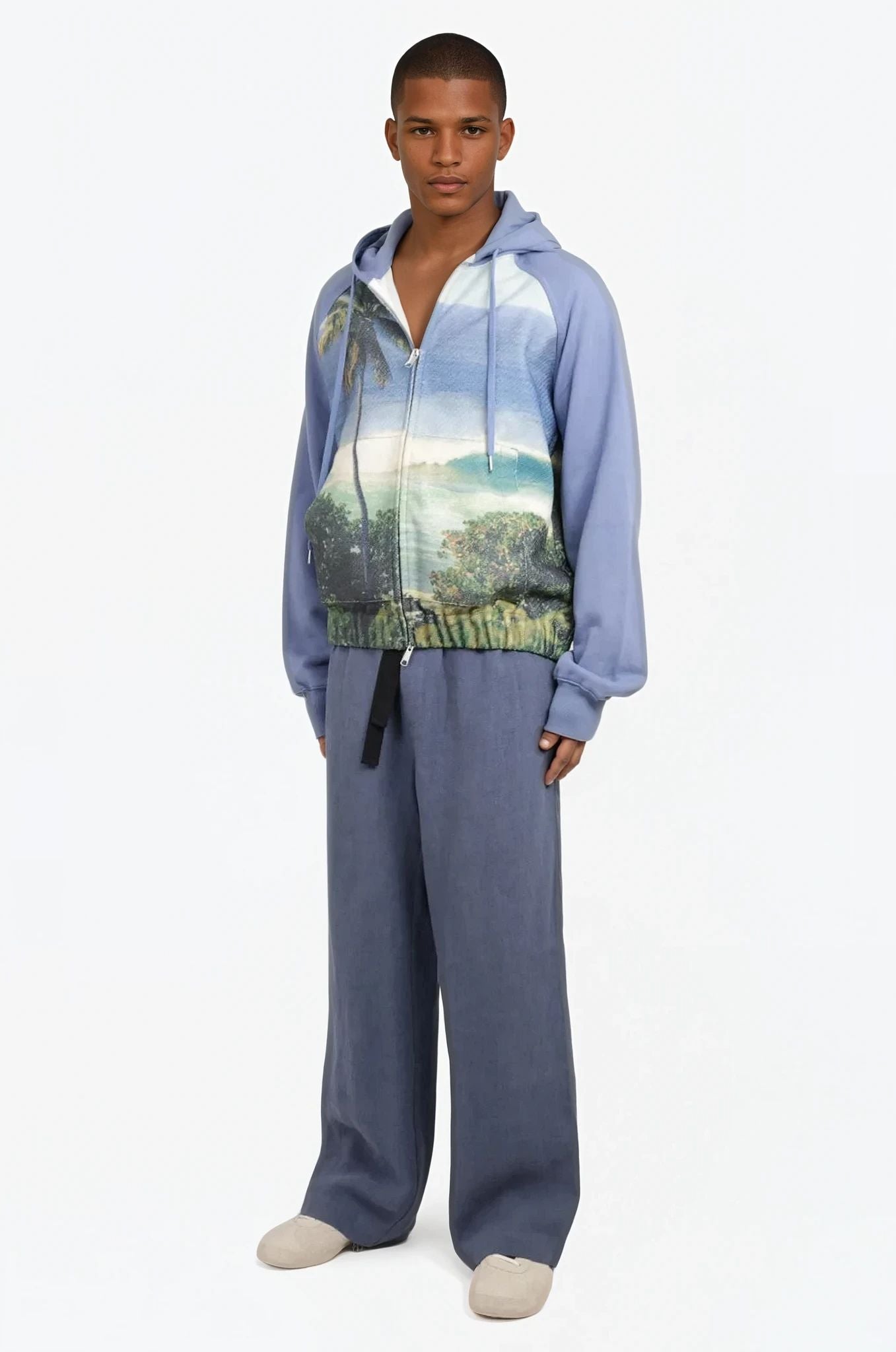 COMMAS RTW Relaxed Wide Leg Pant | Blue