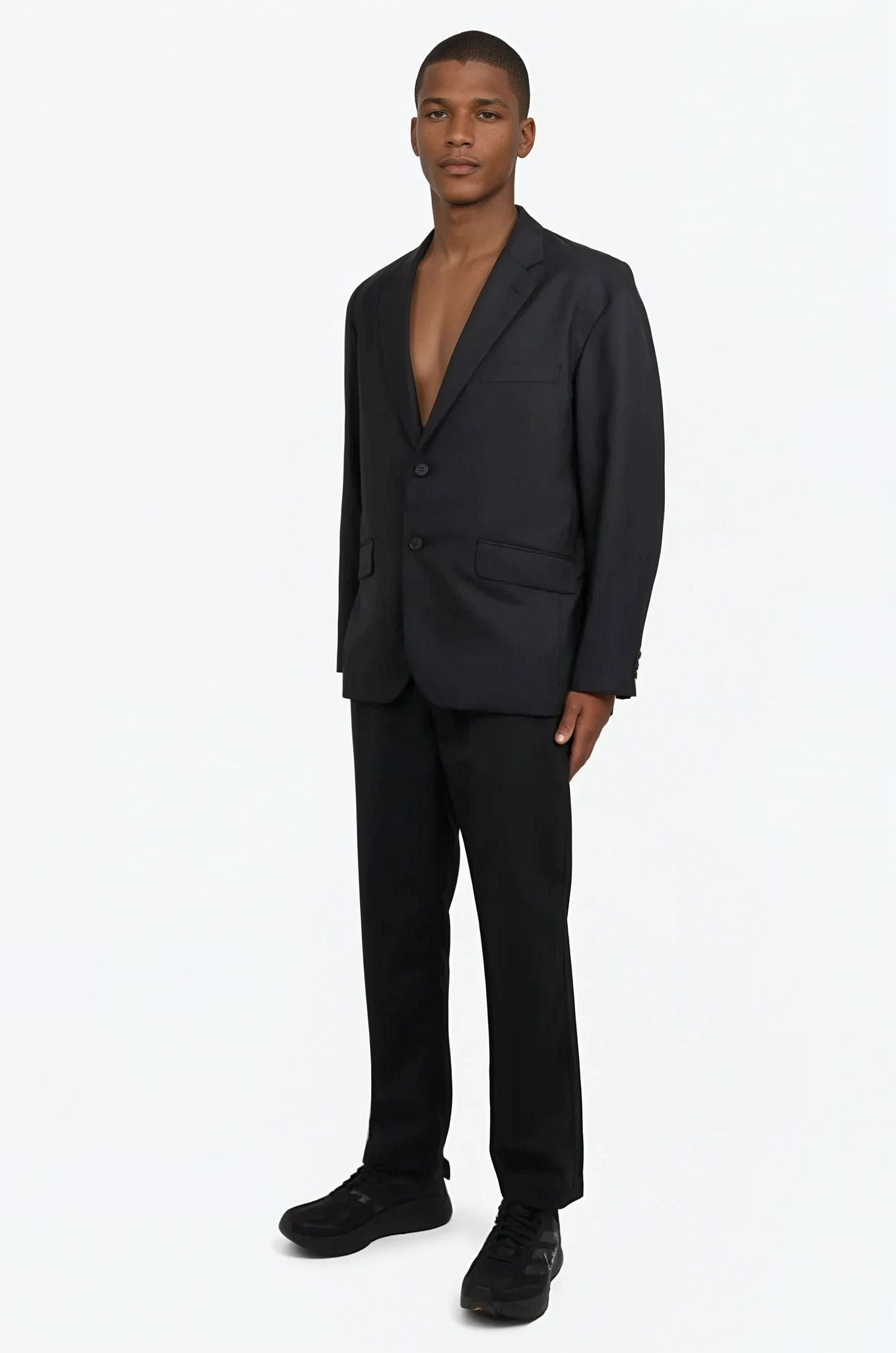 COMME DES GARCONS HOMME RTW Single Breasted Ramie Jacket | Black