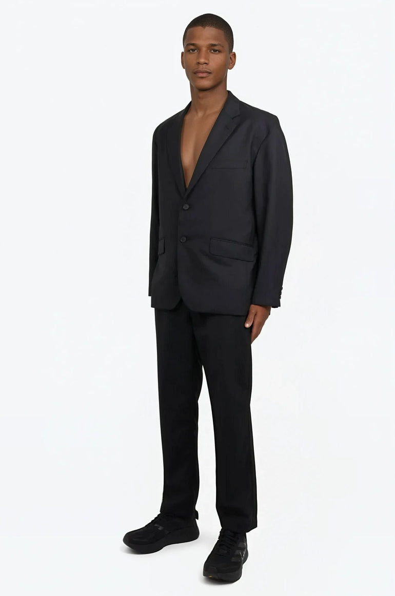 COMME DES GARCONS HOMME RTW Single Breasted Ramie Jacket | Black