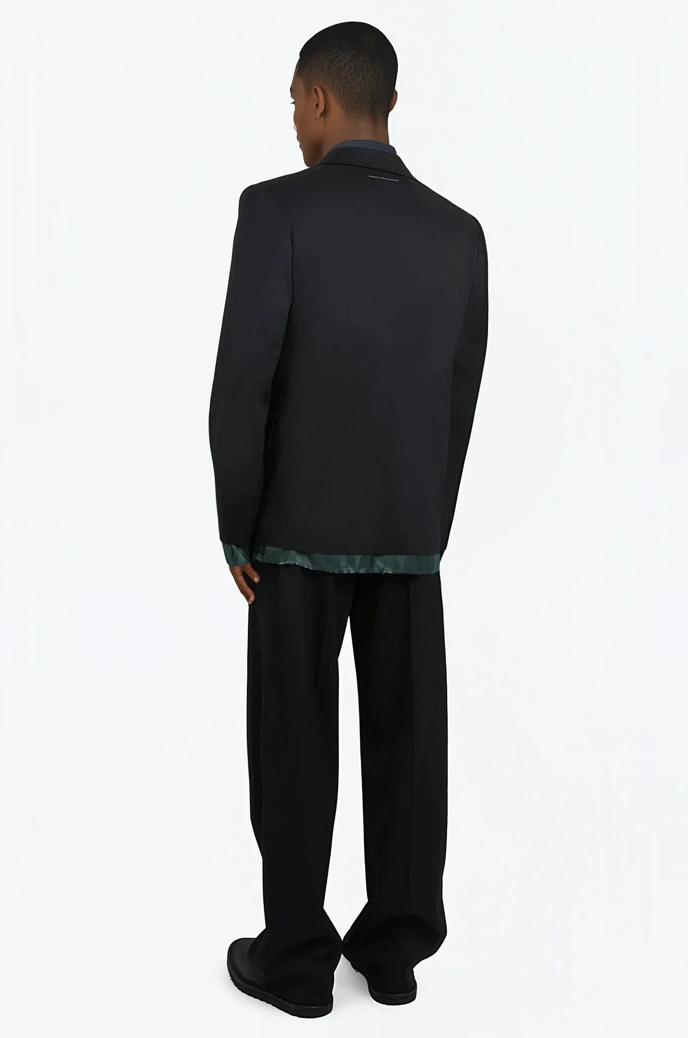 MM6 BY MAISON MARGIELA RTW Shirt Detail Blazer Jacket | Black