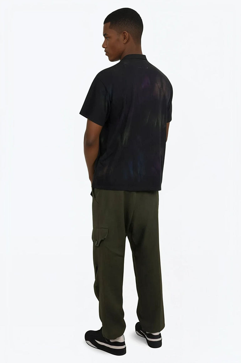 MM6 BY MAISON MARGIELA RTW Watercolour Print S/S T-Shirt | Black/Multi