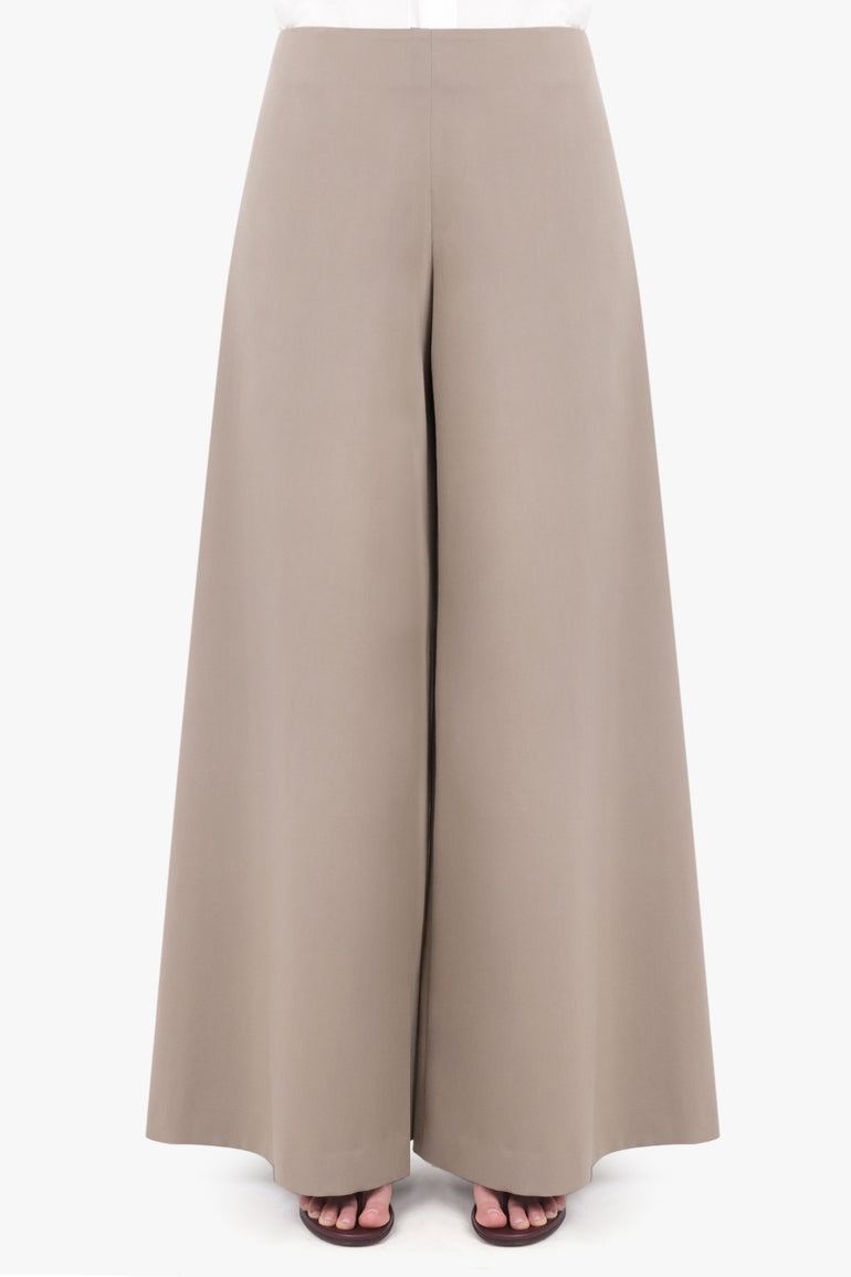 THE ROW RTW Dela Wide Leg Pant | Grey Taupe