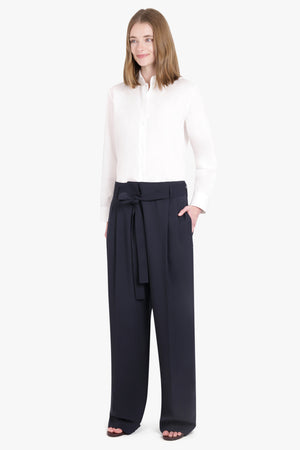 THE ROW RTW Lonan Straight Leg Pant | Navy