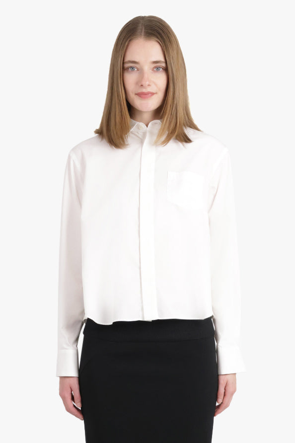 Cotton Poplin X Nylon Twill Shirt | Off White – Parlour X