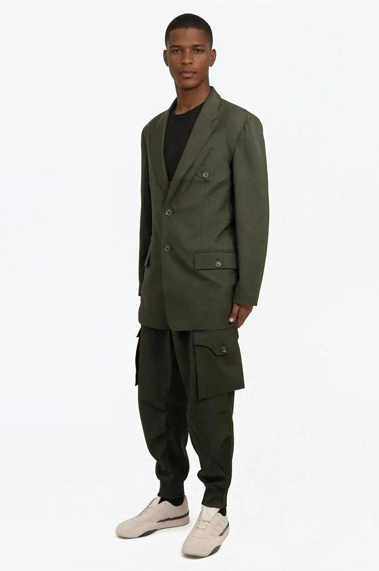Y-3 RTW Single Breasted Sport Uniform Blazer | Khaki