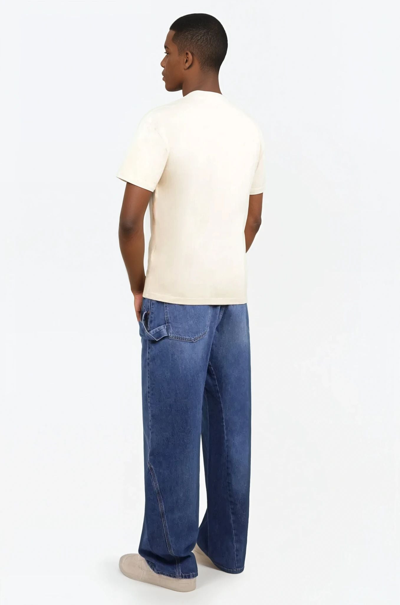 JW ANDERSON RTW Twist Workwear Logo Jean Pant | Washed Blue