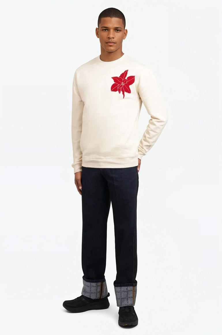 JW ANDERSON RTW Turn Up Logo Workwear Jean Pant | Indigo Blue