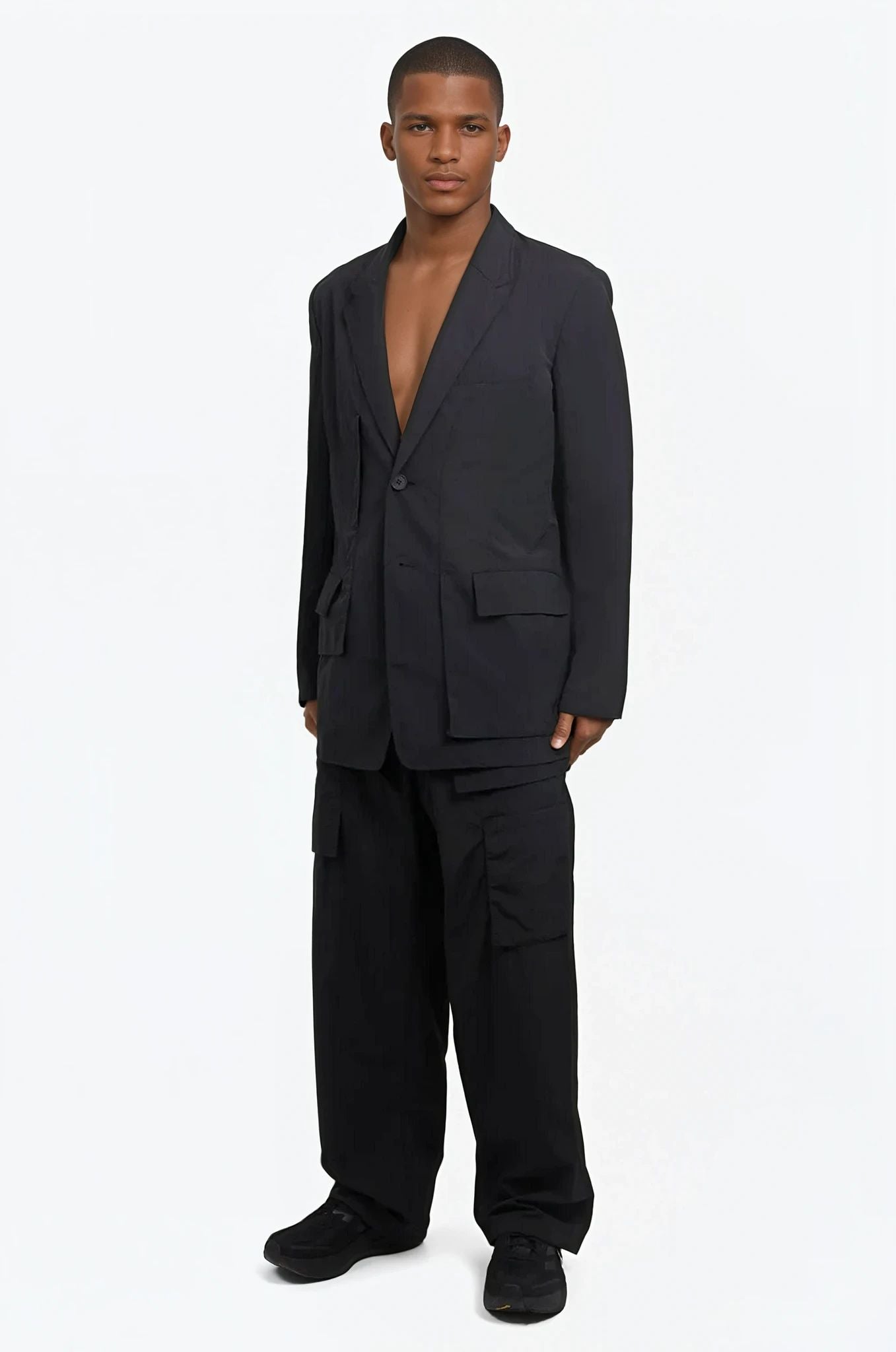 CR NYL BLAZER | BLACK – Parlour X