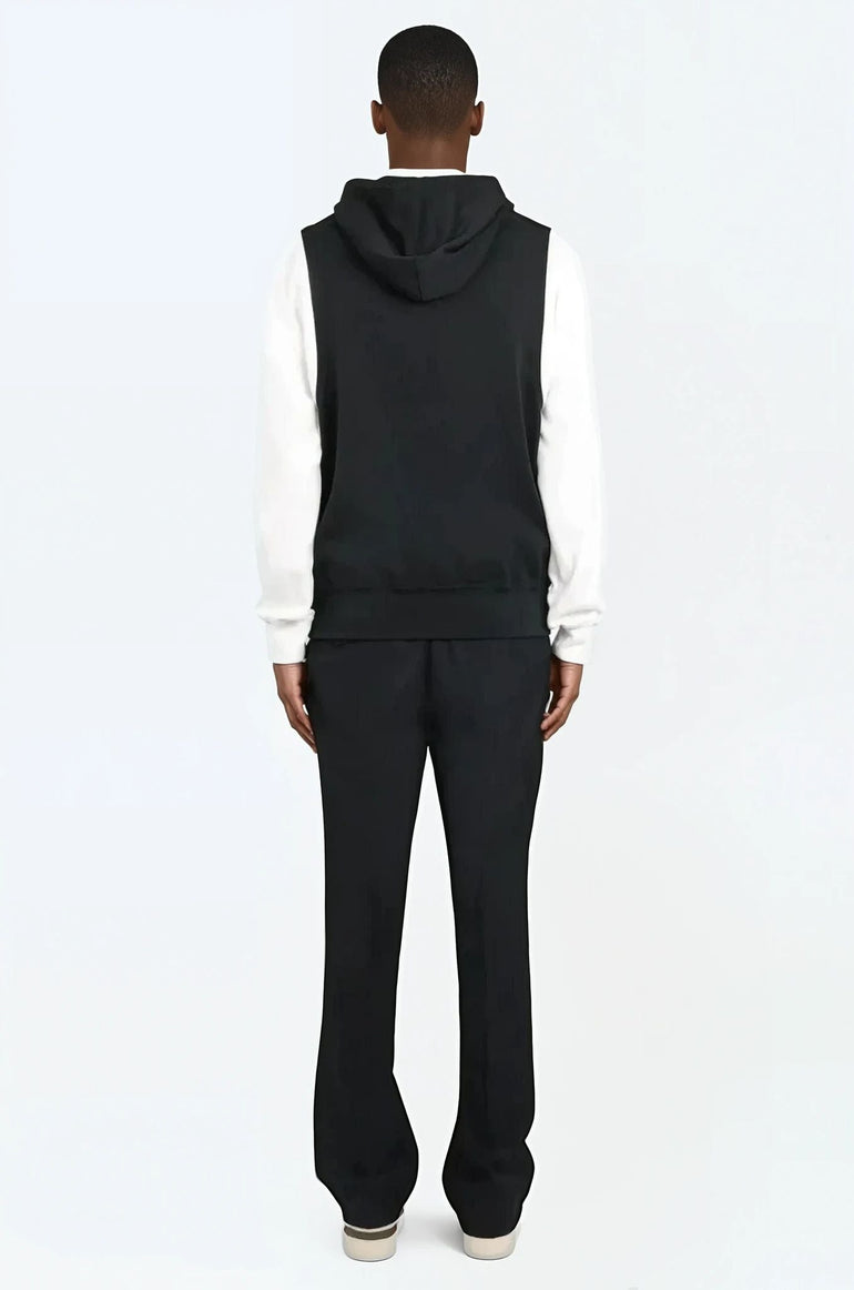 COMME DES GARCONS HOMME PLUS RTW Two Layer Contrast L/S Hoodie Sweatshirt | Black/White