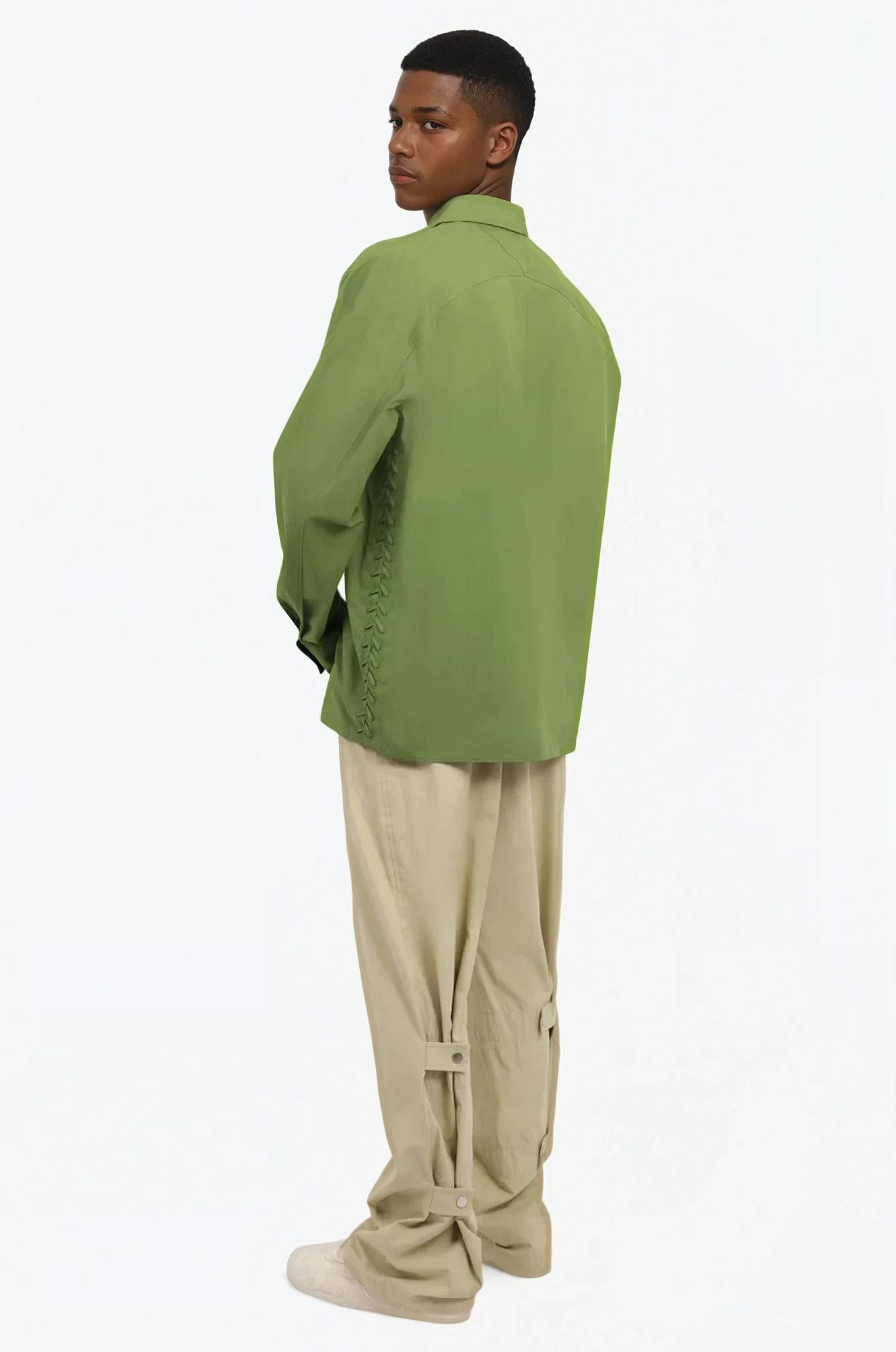 BOTTEGA VENETA LACE UP SHIRT THYME NEW SEASON PARLOUR X ONLINE