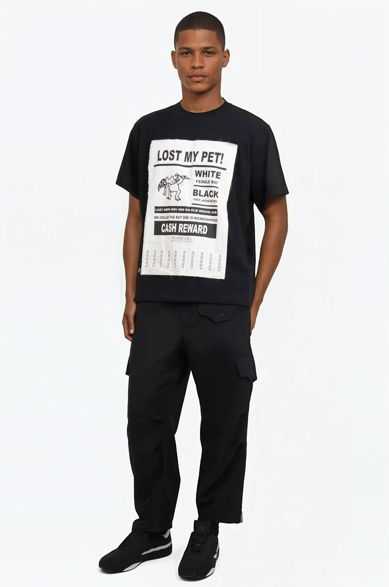 MM6 BY MAISON MARGIELA RTW Lost My Pet Graphic S/S T-Shirt | Black/White
