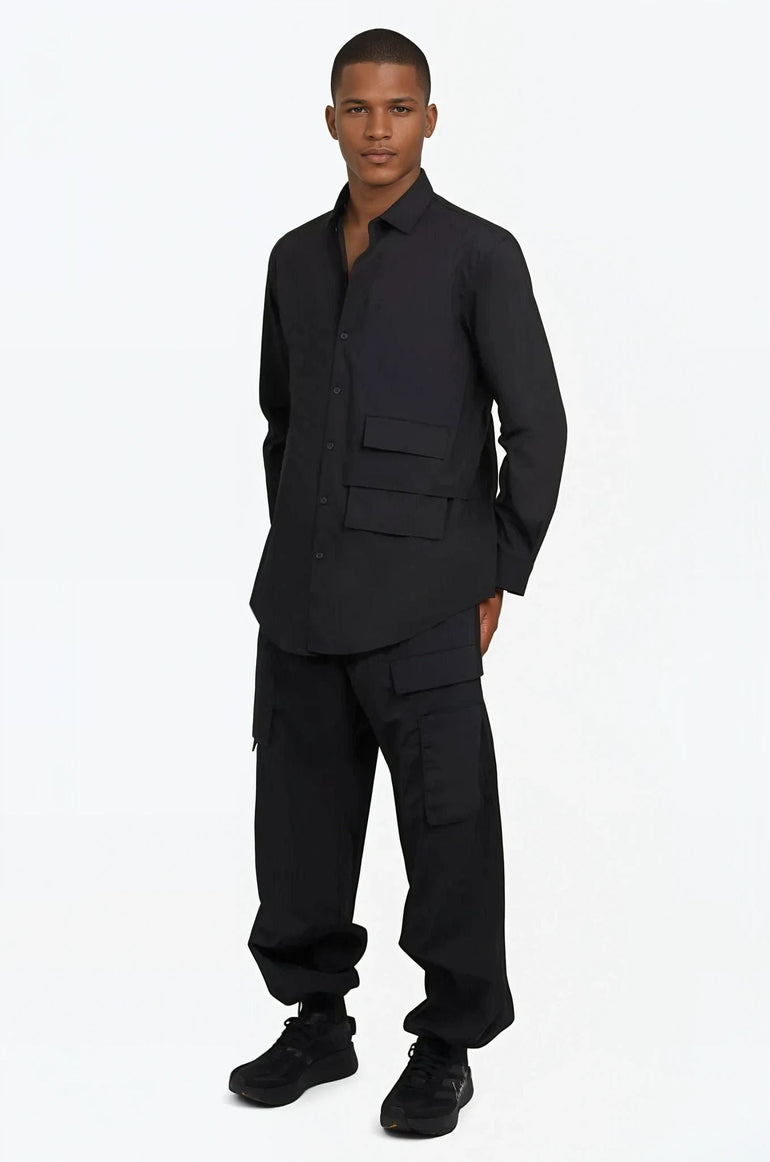 Y-3 RTW Relaxed Button Down Shirt | Black