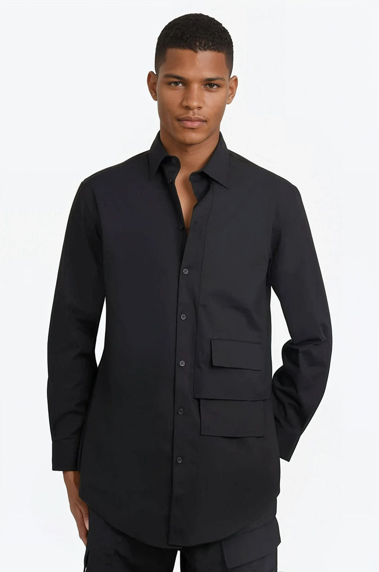 Y-3 RTW Relaxed Button Down Shirt | Black