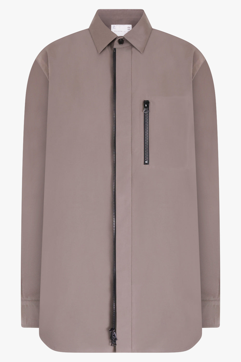 Matte Taffeta Long Sleeve Shirt | Taupe – Parlour X