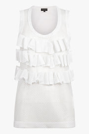 COMME DES GARCONS HOMME PLUS RTW Mesh Singlet Top | White