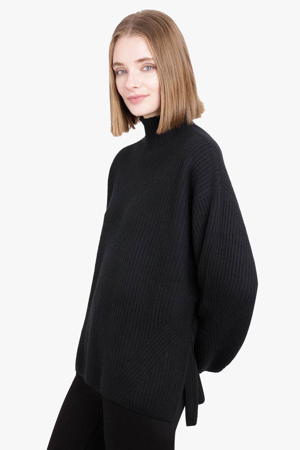 LE KASHA RTW RIBBED SWEATER | BLACK