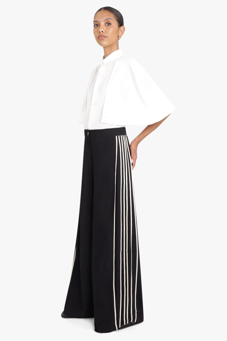 BODICE RTW CLASSIC TROUSERS WITH SIDE BINDING DETAILS | BLACK