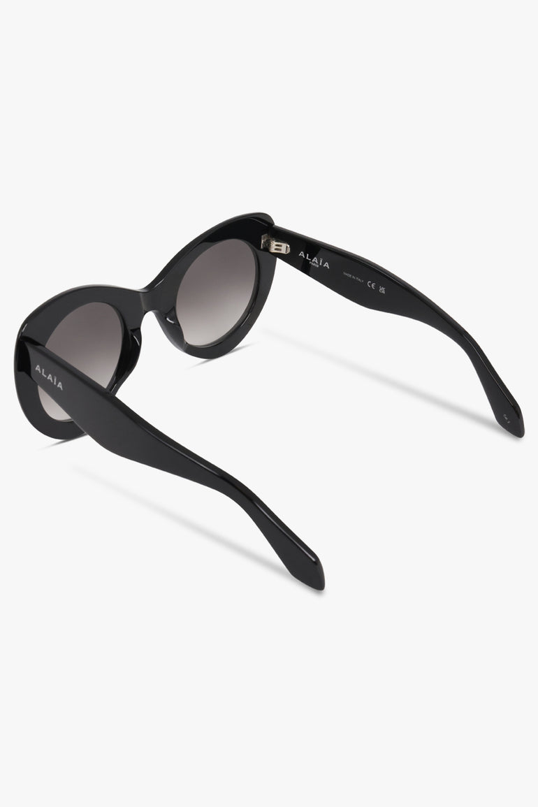 ALAIA ACCESSORIES BLACK / BLACK / ONE SIZE AA0064S Oval Sunglasses | Black