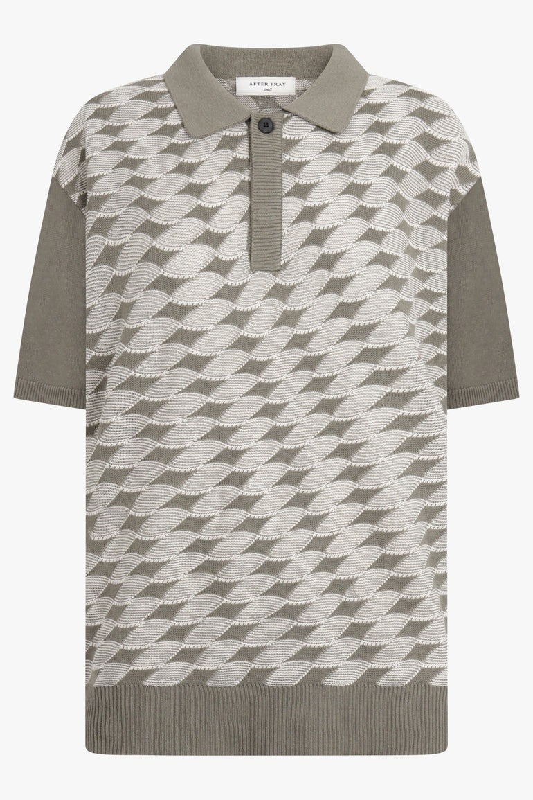 AFTER PRAY Unclassified KNOTTED KNIT POLO | GRAY
