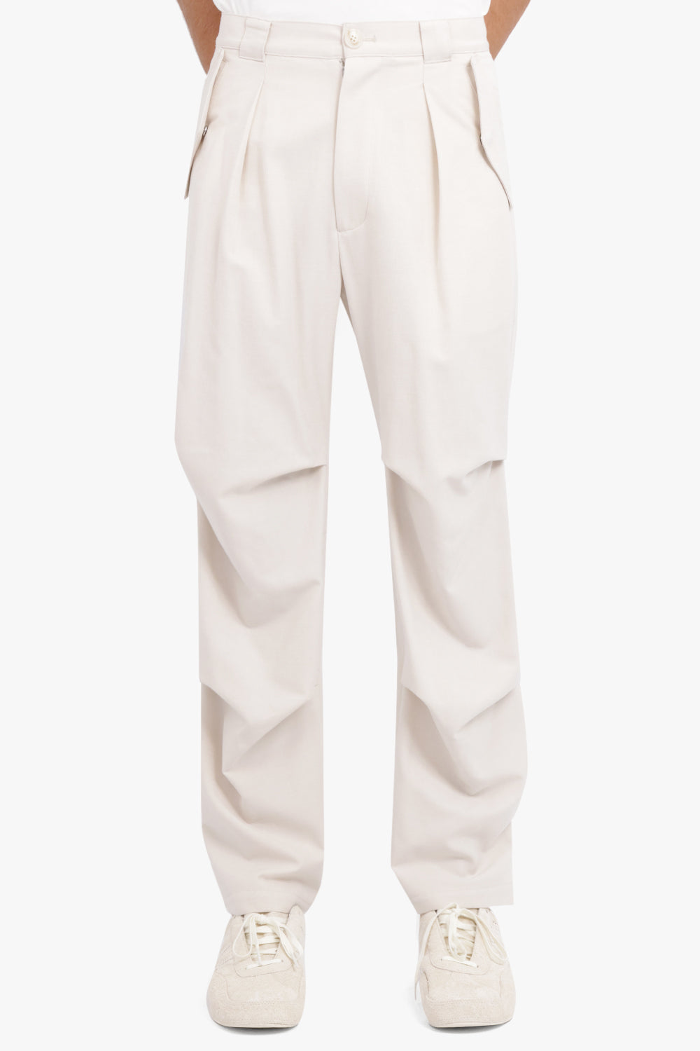 AFTER PRAY RTW TECHNICAL WOOL PANTS | IVORY