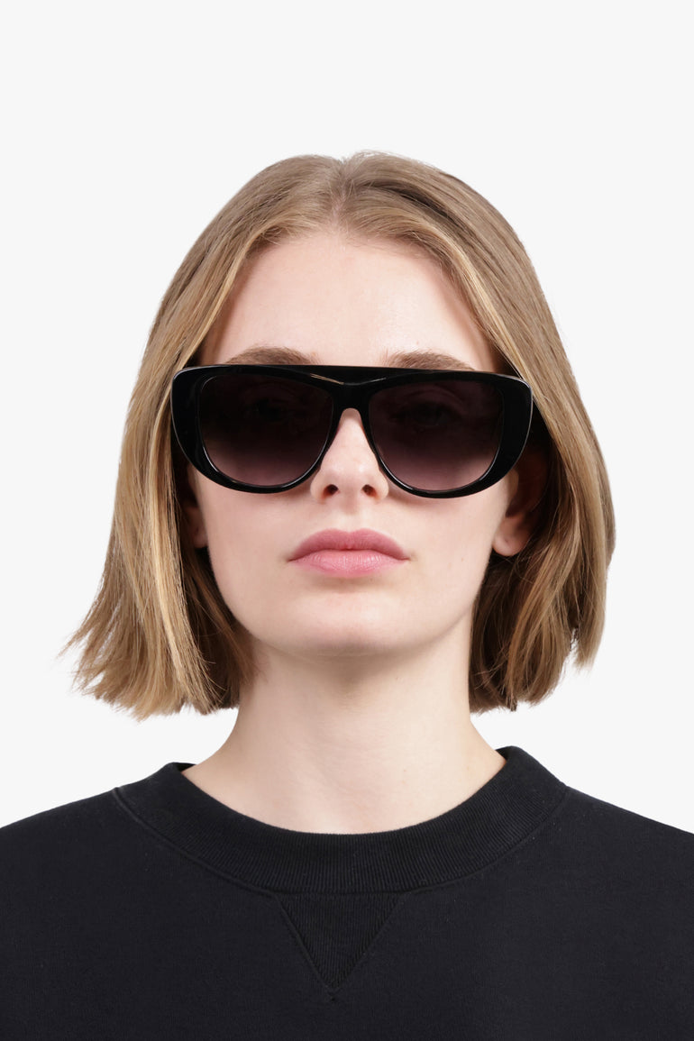 ALAIA ACCESSORIES BLACK / BLACK / ONE SIZE AA0056S Mask Sunglasses | Black