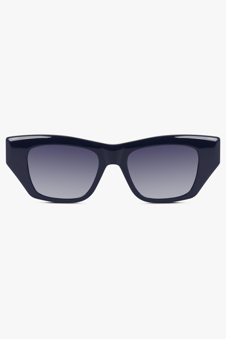 ALAIA ACCESSORIES BLUE / BLUE-BLUE-BLUE AA0074S Cat Eye Lettering Logo Sunglasses | Blue
