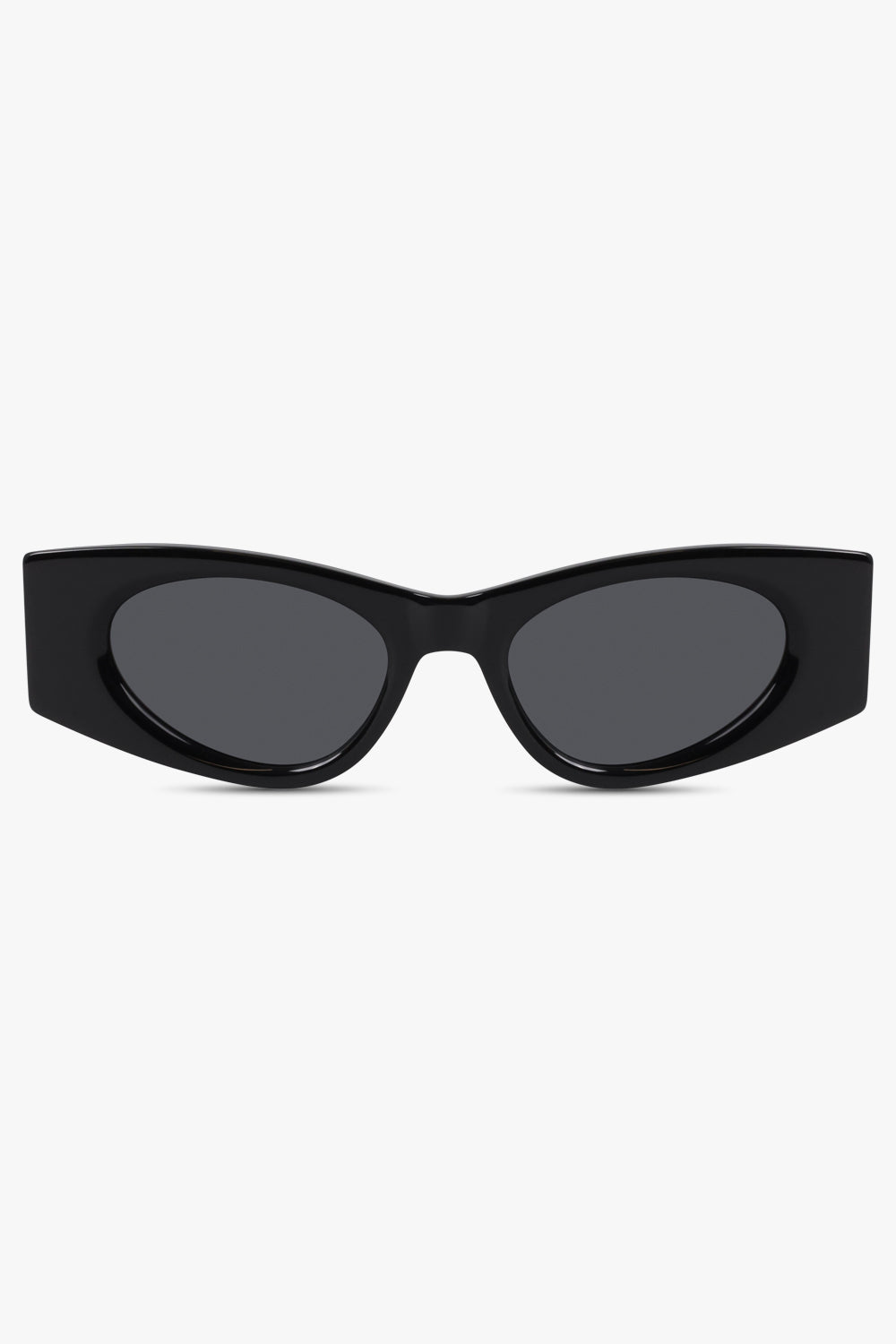 ALAIA ACCESSORIES BLACK / BLACK-BLACK-SMOKE AA0075S Slim Cat Eye Lettering Logo Sunglassses | Black