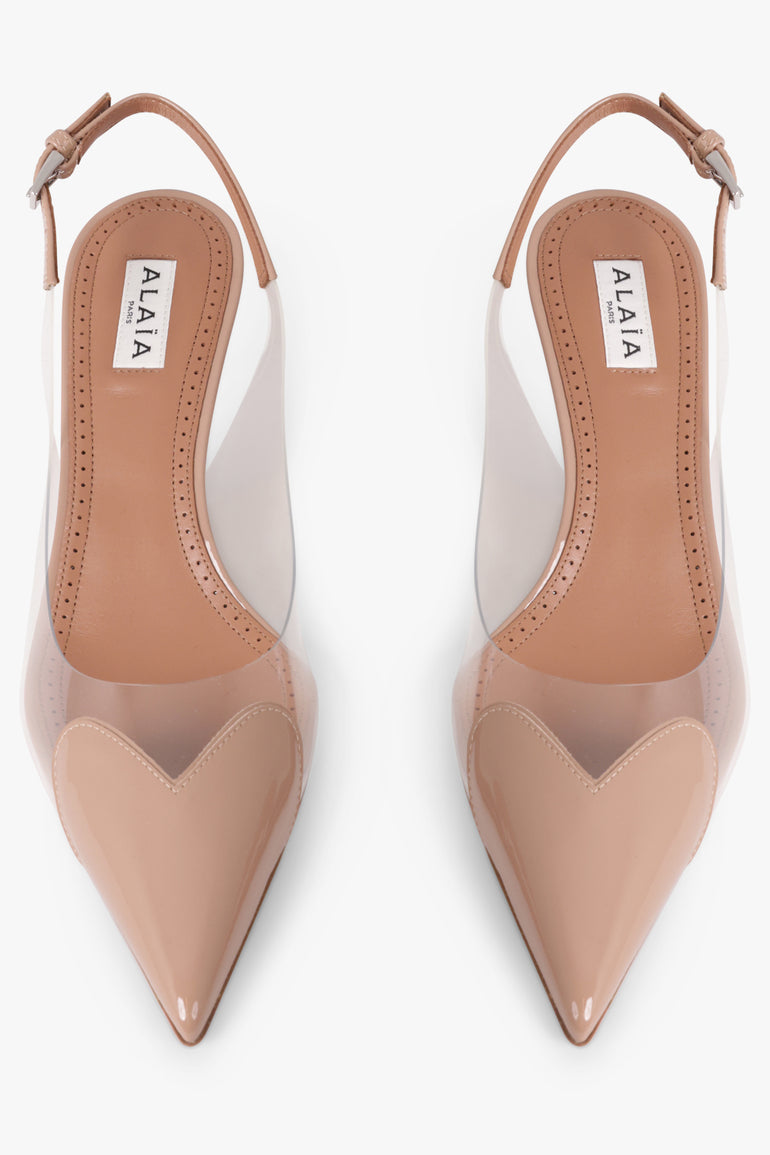 Le Coeur 55mm Patent Slingback Beige – Parlour X