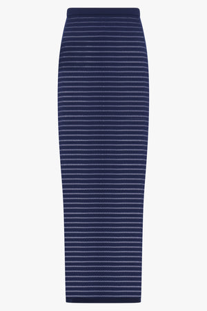 ALAIA RTW STRIPED SKIRT | MARINE