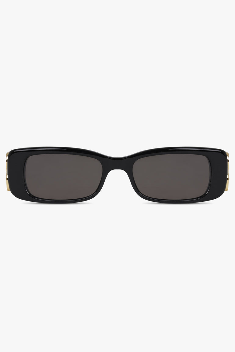 BALENCIAGA ACCESSORIES BLACK / BLACK Dynasty Rectangle Sunglasses | Black