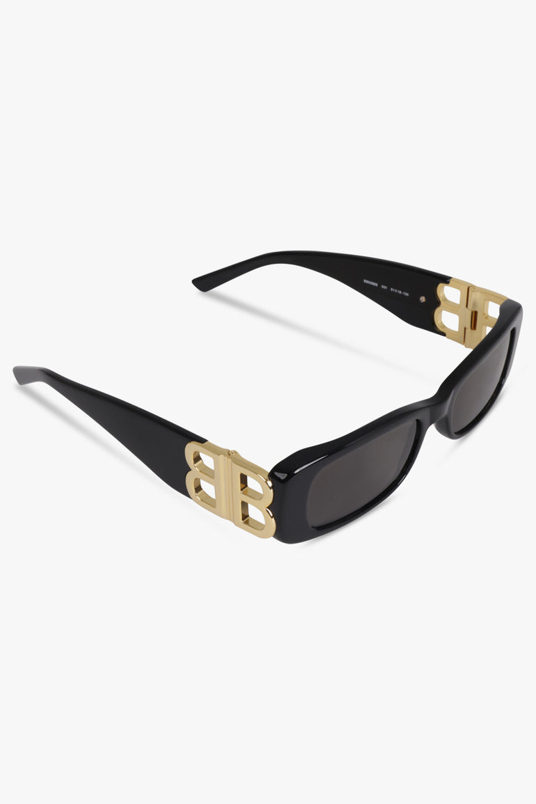 BALENCIAGA ACCESSORIES BLACK / BLACK Dynasty Rectangle Sunglasses | Black