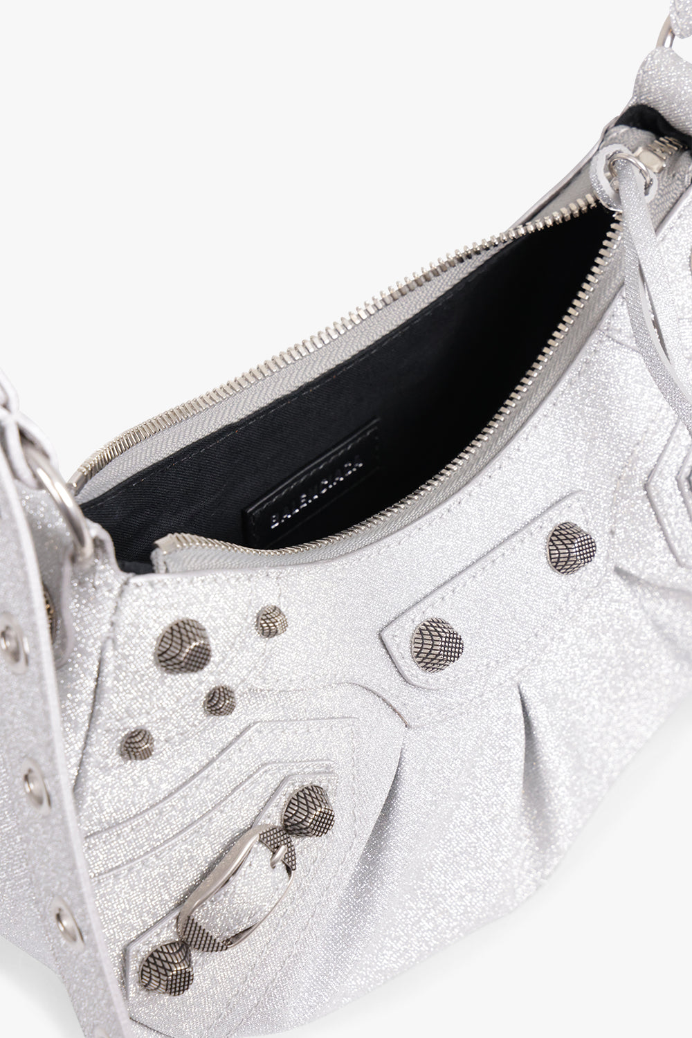 BALENCIAGA BAGS MULTI LE CAGOLE XS SPARKLING BAG | SILVER/SILVER