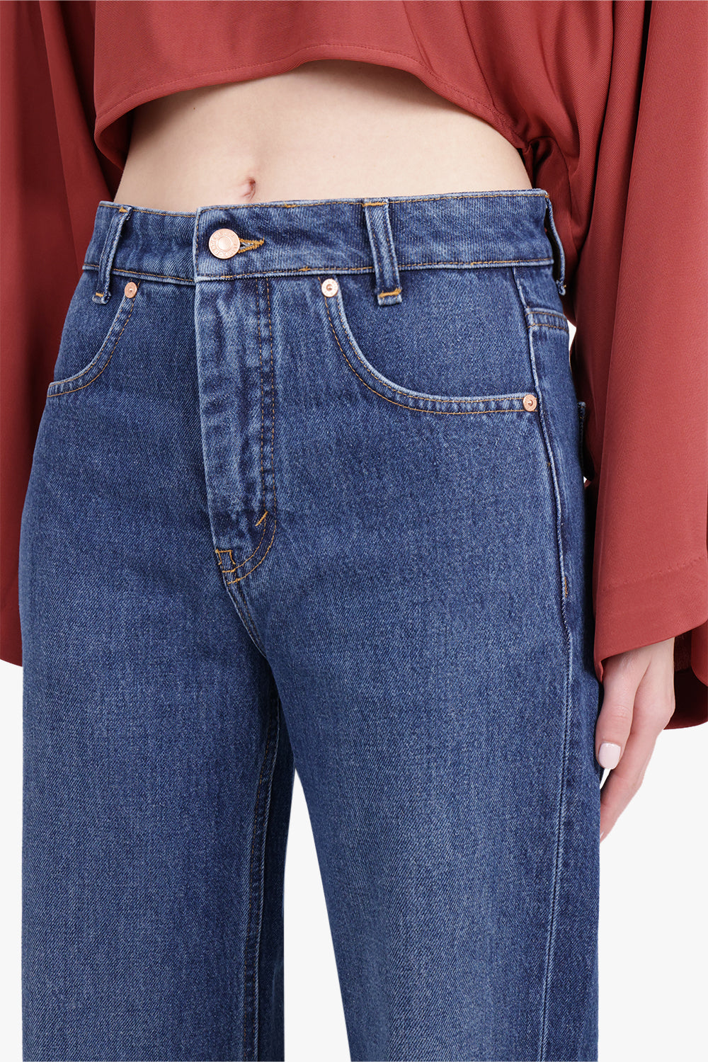 BITE STUDIOS RTW EASE DENIM PANT | MID BLUE