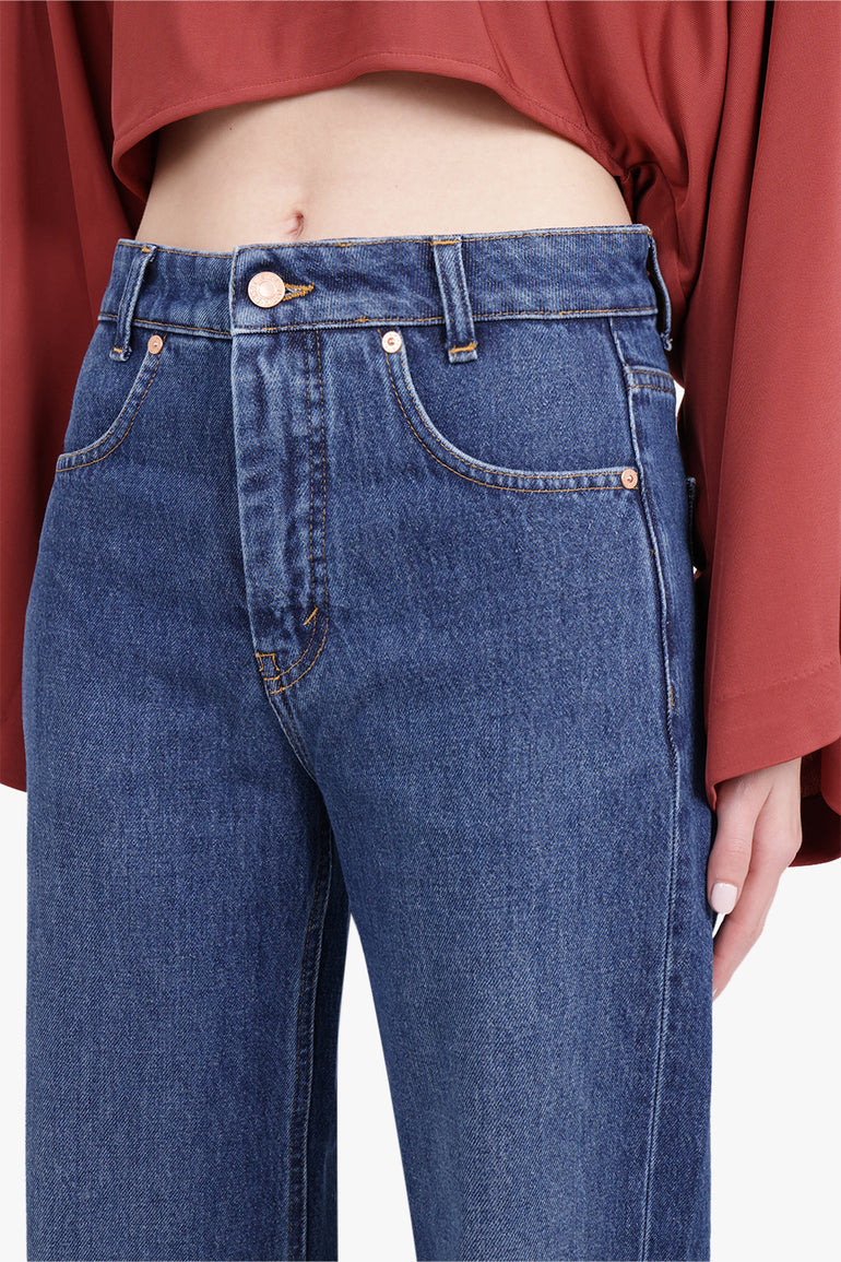 BITE STUDIOS RTW EASE DENIM PANT | MID BLUE