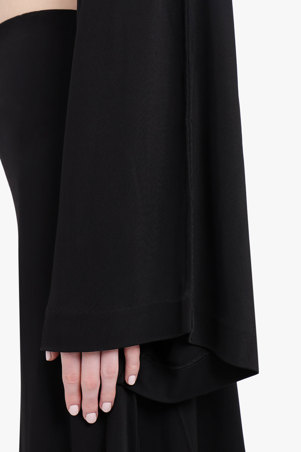 BITE STUDIOS RTW MOVERE LONG SLEEVE DRAPE TOP | BLACK